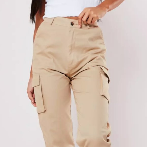 COPY - Missguided Sand Plain Cargo Pants (Petite) - Picture 2 of 4